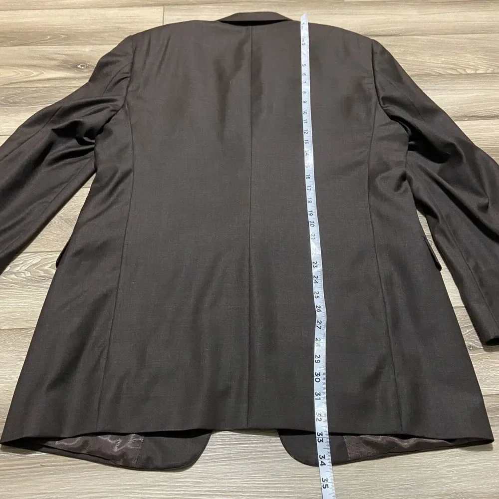 Loro Piana Wool Blazer 42L‎ Daniel Cremieux Men's Brown Sports Coat